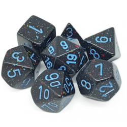 Chessex 7-Dice Set : Specled Blue Star