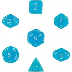Chessex 7-Dice Set : Frosted Caribbean Blue
